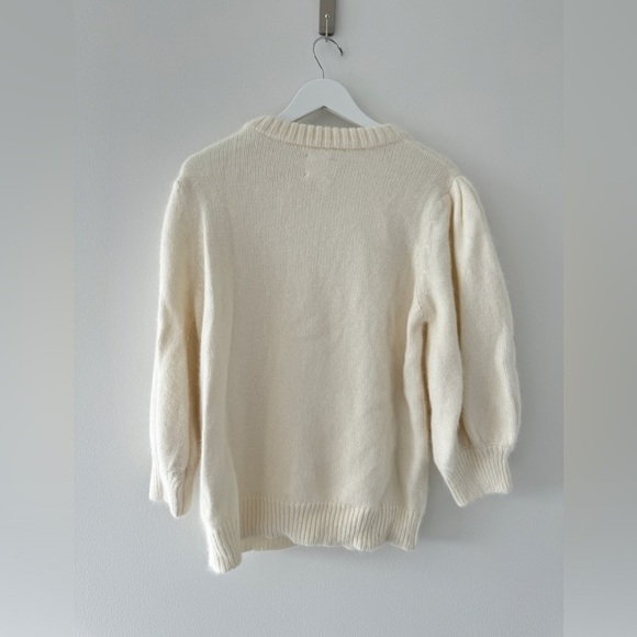 ANINE BING Rosalind Angora & Wool Ivory Sweater L - Picture 8 of 8